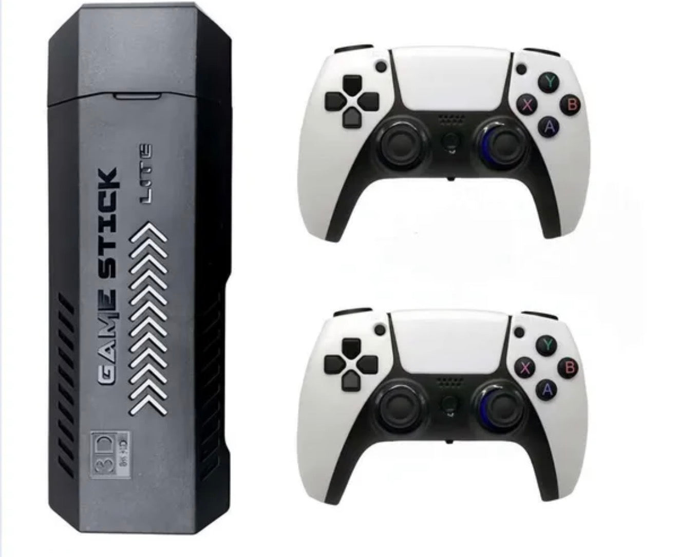 4K Game Stick + 2 Wireless Controllers